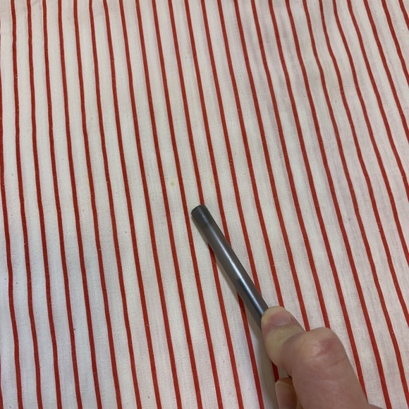 Vintage 80s Hunters Glen Red White Striped Made in USA Women's Shirt Size Small - Picture 5 of 8